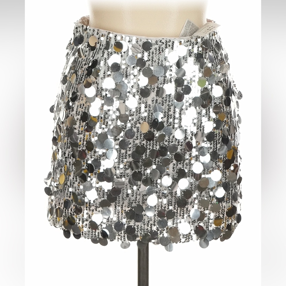 Gestuv Silver Sequin Women's Skirt